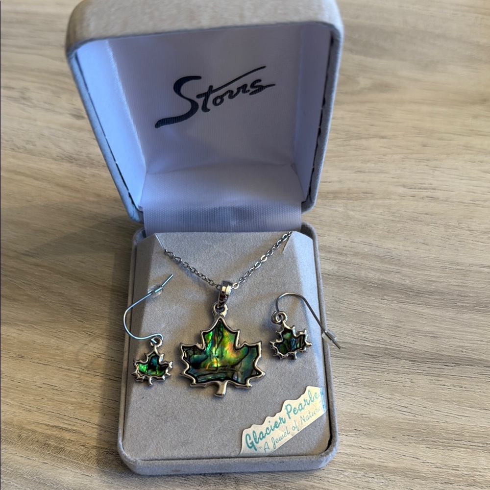 Green Leaf Jewelry Set